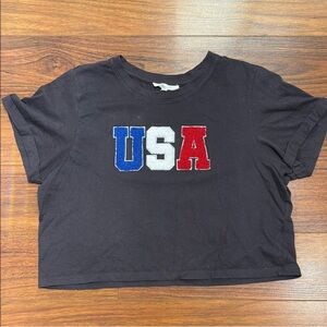 Graphic tee USA embroidered T-Shirt kids/women America Fourth of July